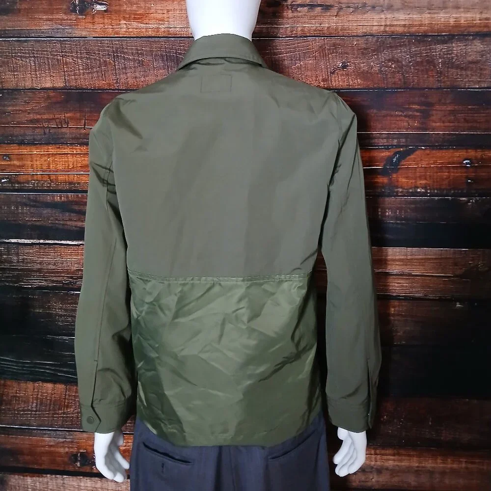 NWT Express Jacket Mens S Hunter Green Water Resistant Full Zip Pockets Lined